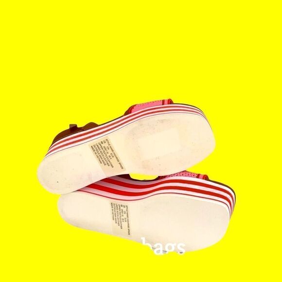 KATE SPADE NIB KNITTED RUNWAY EVA HIGH RISE SPADE STRIPED PLATFORM WEDGE 8M - Picture 8 of 9